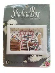 Designs for Needle Cross Stitch Kit SEWING NOOK Seamstress 7506 Shadow Box NEW