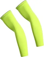 Vaguelly 1Pair Long Sun Protection Elbow Guard Sleeves Stretchy Breathable Padded Elbow Pads for Sports Training Unisex Light Arm Sleeves