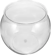 BESPORTBLE Clear Plastic Fish Bowl Multifunctional Desktop Fish Tank Decor for Goldfish Turtles Durable Micro Landscape Container for Living Office Guest Use