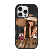 iPhone 16 Pro Impact Case Dreamer with Red Wine (Fashion Illustration)
