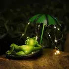 Cute Frog Pond Yard Statue Resin Solar Garden Light Frog Solar Decorative Light