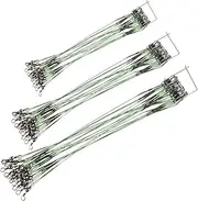 72Pcs Stainless Steel Wire Trace Leaders, 15CM/20CM/25CM, Fishing Tackle, Trace Leader, Green, 15cm/5.9in, 20cm/7.8in, 25cm/9.8in