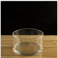 在飛比找momo購物網優惠-【JEN】矮圓形玻璃花瓶花器盆栽魚缸高8cm寬15cm