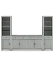 Crosley Furniture Tara 3Pc Sideboard And Bookcase Set