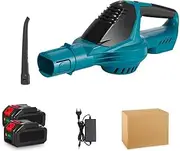 Leaf Blower, 500W Cordless Hair Dryer, 5 Levels Adjustable, Maximum Air Volume 2.8m3/Min, Maximum Wind Speed 61m/S, Rotation Number 28000rpm, Suitable for Gardens, Terraces, Lawns, and Warehouses