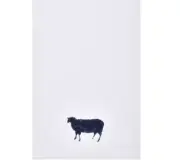 New Country Farmhouse Flour Sack WHITE BLACK SHEEP TABLE RUNNER 54"