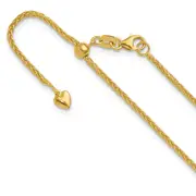 30 Inch 14K Adjustable 1.5mm Wheat Chain
