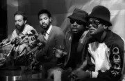 Jam Master Jay and DMC of Run-DMC appear with Warrington Hudlin a - Old Photo 5