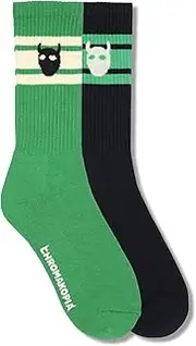 [Tyler, The Creator] Chromakopia Sock 2/Pk, Green/Black, One Size