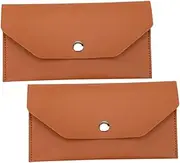 [LIFKOME] 2pcs Mail Sack Pu Leather Wallet Envelop Clutch Cash Purse Ladies Clutch Ladies Long Clutch Long Wallet Clutch for Women Pu Leather Purse Women Purse Long Purse Women Wallet