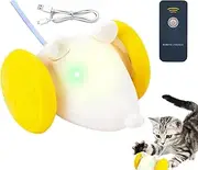Interactive Cat Toy | Auto Light Up Mice with Sound,Smart Sensing USB Rechargeable Interactive Kitten Toy with Obstacle Avoidance for Indoor Cats Exercise