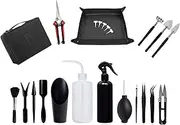 LALOCAPEYO Bonsai Tools Set,23Pcs Gardening Succulent Tree Indoor Beginner Tool Kit, Include Plant Repotting Mat, Bag, Bonsai Scissors, Gifts for Women, Plant Lovers