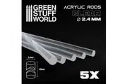 GSW: Acrylic Rods - Clear Round (5pcs, 2.4mm)