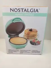 Nostalgia MyMini Non-Stick 5" Compact Griddle Green Great Gift.