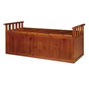 Outdoor Storage Box Wooden Garden Bench 128.5cm Chest Tool Toy Sheds XL