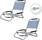 Lazy Dayz Folding Backpack Beach Chair for Adults Set of 2, Comfortable Foldable