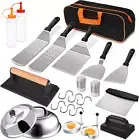 24Pcs Griddle Accessories Set, Stainless Steel Flat Top Grill Spatula Kit for...