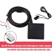 AUX Music Audio Cable Adapter Bluetooth Module + Mic For BMW 1/3/5/6/7 Series