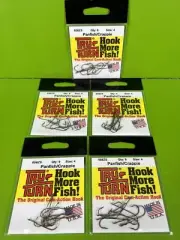 5 @9ea Tru-Turn 856ZS Panfish Crappie Fishing Hooks Bronze Aberdeen Size 4 USA