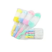 8 Sets Baby Nipple Milk Bottle Cup 360 Degree Sponge Cleaner Pacifier Brush, Random Color Delivery