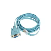 Cisco Console Cable 9-pin DB9 Female Serial RS232 Port to RJ45 Male Cat5 Ethernet LAN Rollover Console Cable 1.8m (Blue)