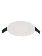 Theo LED Recessed Round Warm White 75mm Cut Out Panel Light in White