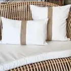 Linen with Jute Cushion Cover 50cm x 30cm - Coastal Boho