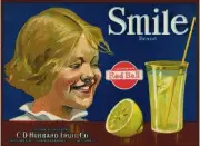 Carpinteria Smile Little Girl Lemon Citrus Fruit Crate Box Label Art Print