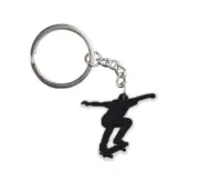 Skateboard Keyring Skater Deck Key Chain Skate Shoes Bag Clip Ring Novelty Gift