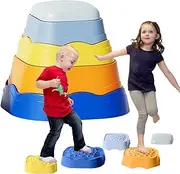 Toddler Stepping Stones | Balancing Step Stones for Kids | Educational Toys Non-Slip Playset, Toddler Sensory Games for Coordination, Obstacle Course