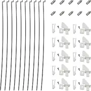 JJHXSM 10 Sets 1.3mm Adjustable Pushrod Connector Linkage Stopper with Nylon Control Horns and 180mm Z Push Rods Parts