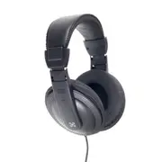 Moki Tommy Wired Over Ear 3.mm Jack Universal Audio Headphones Phone Black