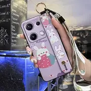 Phone Case Compatible with Redmi Note14S Global, Shockproof Waterproof Protective Silicone Soft case Lanyard Wristband Wrist Strap Anti-Knock