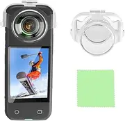 LICHIFIT Transparent Lens Cover Detachable Camera Lens Protector Case Lens Cap for Insta360 X3 Panoramic Camera