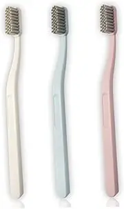 BCOATH 9 Pcs Hard Hair Nylon Toothbrushes Durable Teeth in Pink and Beige for Adults Curved Handle for Enhanced Cleaning Experience