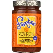 Frontera Gourmet Mexican Salsa Roasted Habanero Hot 16 Oz