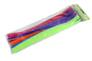 40pc 12" 6mm Chenille Stems Neon Multi