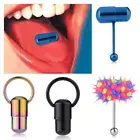 Vibrating Tongue Ring Stud Barbell Stainless Steel Body Piercing Jewelry 6 NOW