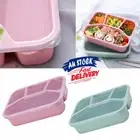 4 Divided Four Grid Fast Food Portable Bento For Microwave Lunch Box Fresh