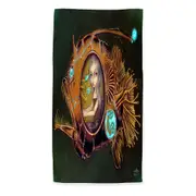Steampunk Anglerfish Submarine Violet Eyed Girl Microfiber Beach Towel