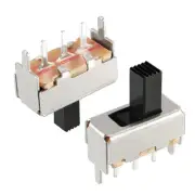 50Pcs 7mm Vertical Slide Switch SPDT 1P2T 3 Pins PCB Panel Latching