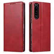 For Sony Xperia 5 III 5G Phone Case Business Style Strong Stand Wallet Flip Leather Cover