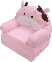 Plush Soft Toddler Chairs, Kids Couch Fold Out, Toddler Sofa Foldable Chair Lounger, Children Sofa Flip Open Sofa Bed for Living Room, Mini Couch Baby Sofa Bed Chair for Toddlers