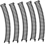 Yardwe 5Pcs Train Replacement Parts Plastic Railway Track Expansion Pack for Educational Plaything with Straight Track Compatible with Major Brands for Playtime