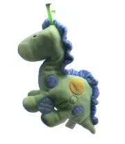 Carters Just One Year Musical Pull Crib Toy Dinosaur Plush Baby Soother NEW NWT