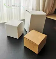 small Cardboard Boxes rustic fold up square cube DIY craft gift favour mini size
