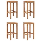 Bar Stools Dining Room Kitchen Wooden Dining Chair Solid Teak Wood vidaXL
