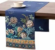 Maison d' Hermine Tablerunner 100% Combed Cotton Premium 14.50 Inch x 72 Inch Decorative Table Runner Table Runners, Dining, Buffet Party & Wedding, Artichoke (Double Layer)