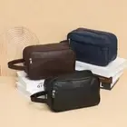 Large Capacity Man's Cosmetic Bag Zipper Pouch For Make Up Kit Handbag Travel