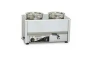 Roband Counter Top Bain Marie 2 x 200mm round pots - Portable Bain Maries (RB-BM2E) - BM2E-RB